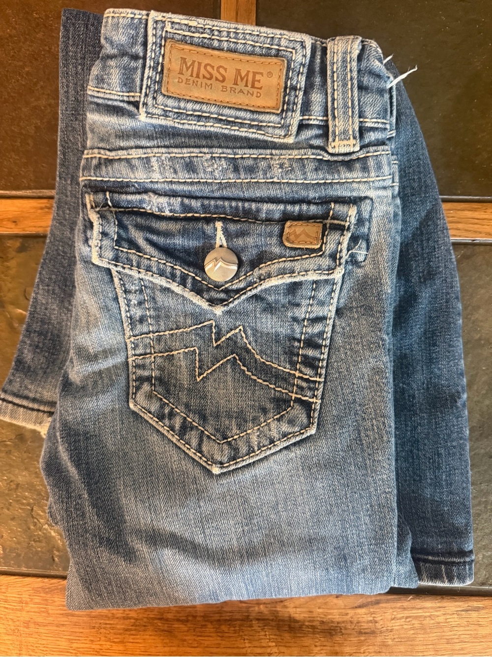 Miss Me Blue Denim Jeans - Classic Washed Blue
